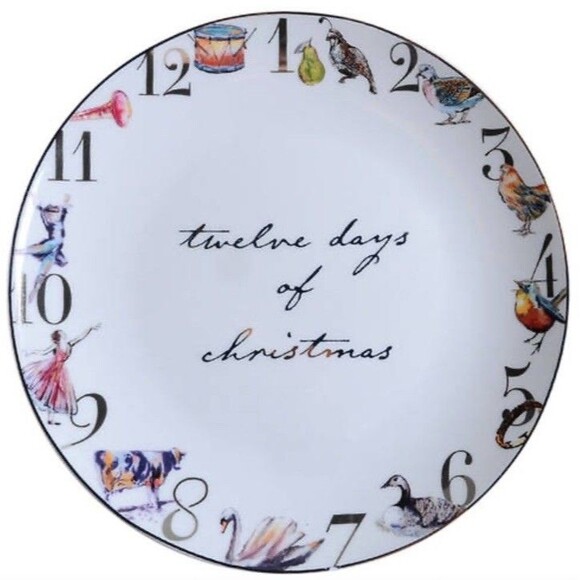 Better Homes and Gardens 12 Days of Christmas et Of 2 Dinner Plates NEW 11395796 - Picture 2 of 4